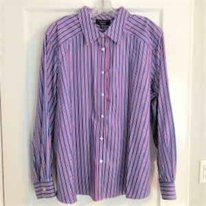 Beautiful blue stripe button down blouse